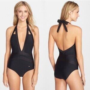 Ted Baker London Ralinda Triangle Cut Out Swimsuit‎ Size 12 Women